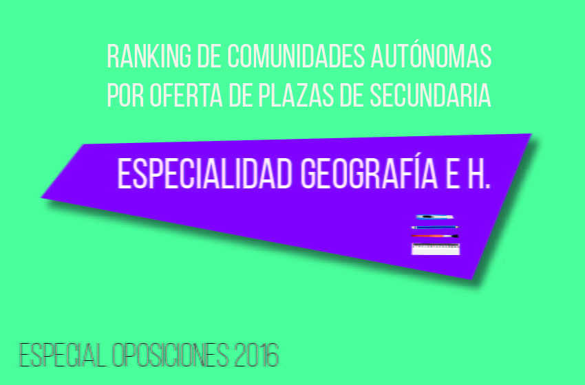 geografia-e-h1-01 Oposiciones Educación 2016 Geografía e Historia - Ranking de Comunidades Autónomas
