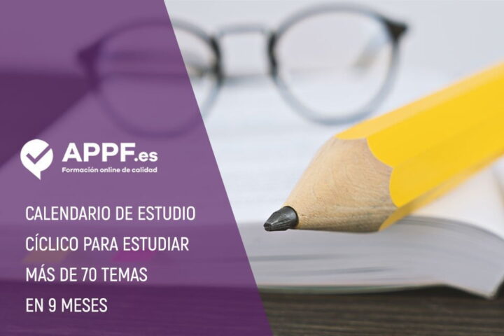 Calendario de estudio cíclico para 70 temas en 9 meses con consejos para opositores