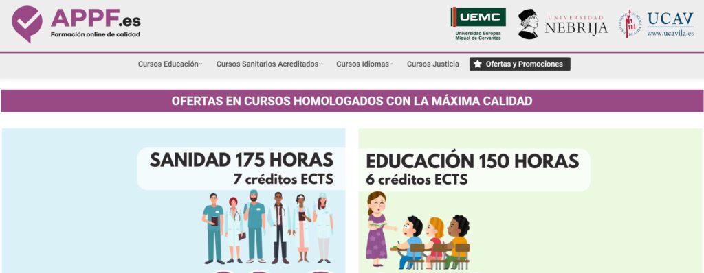 Plataforma de cursos homologados para créditos ECTS en tu oposición