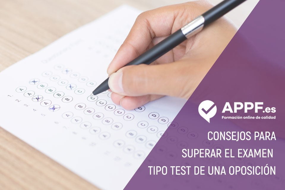 Consejos para superar el examen tipo test de una oposición con los cursos baremables de APPF.es