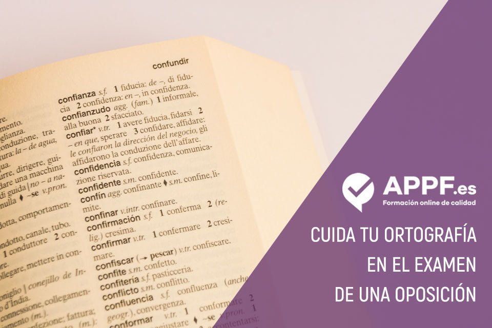 Es importante cuidar la ortografía en el examen 