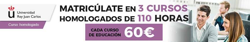 curso homologado educación - oferta de 3 cursos homologados
