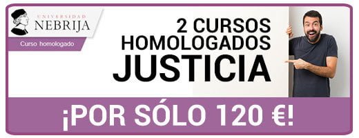 Oferta de dos cursos homologados para oposiciones de justica