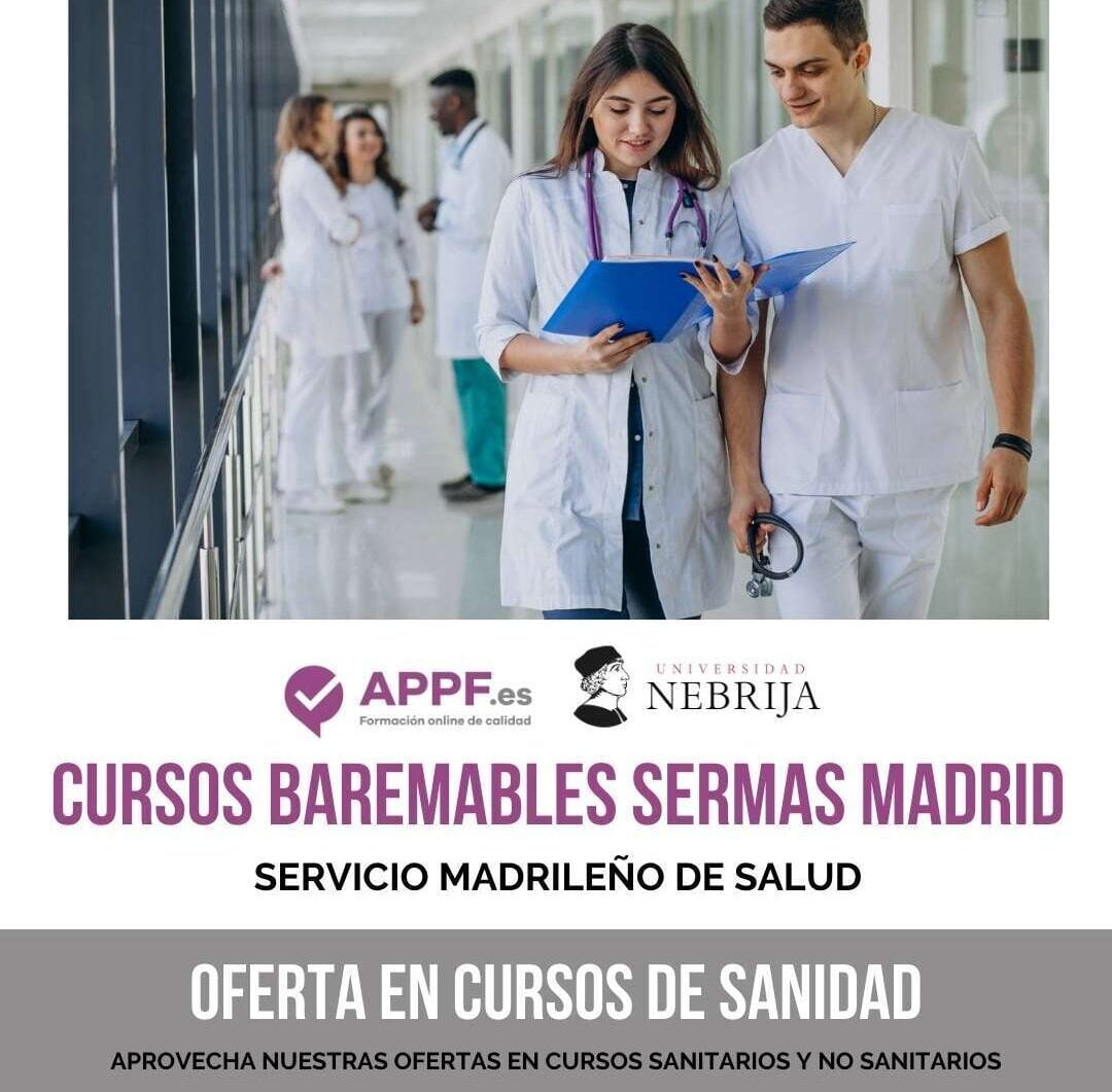 Ofertas en cursos para SERMAS, sanitarios en Madrid