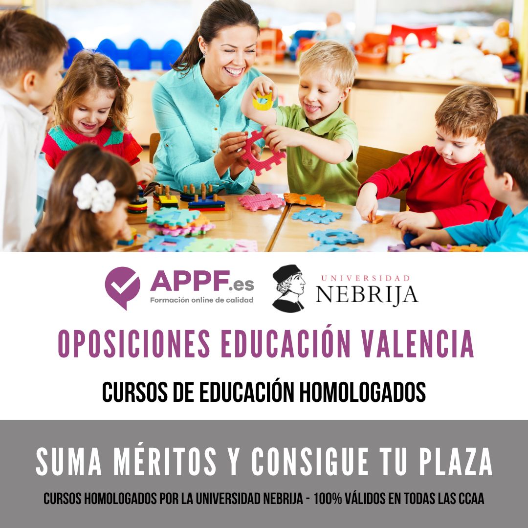 Cursos Homologados para las Oposiciones de Educación en la Comunidad Valenciana