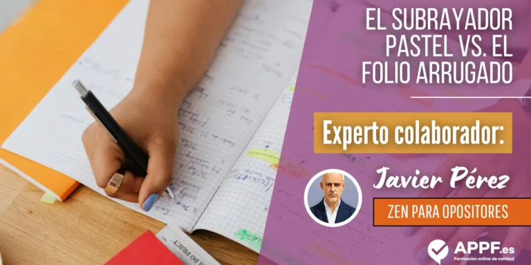 El subrayador pastel vs. el folio arrugado